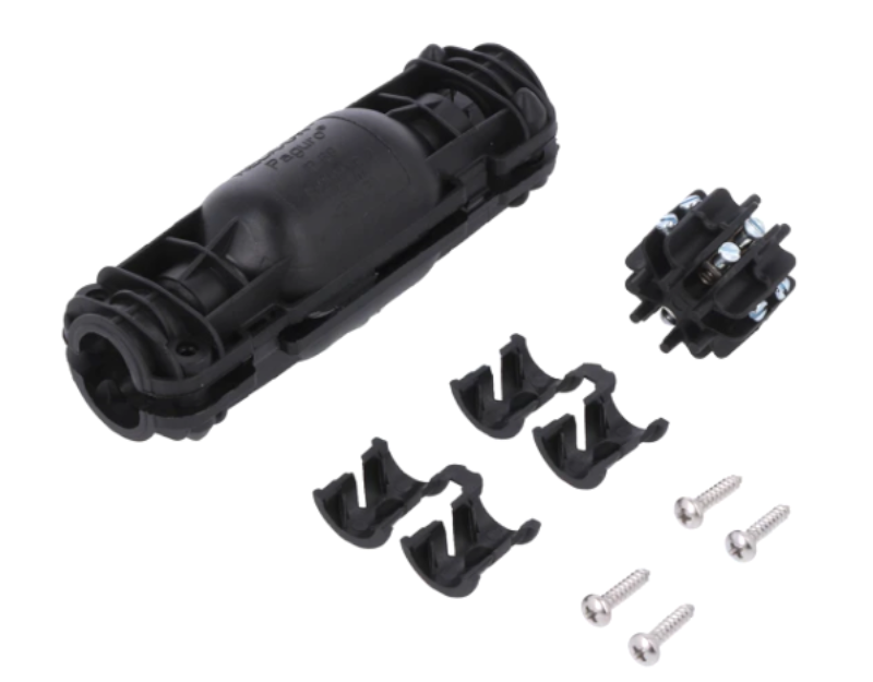 Mufa cu gel, IP68, negru, 0.5...1.5mm2, rezistent la factori atmosferici, raze UV, RELILIGHT-V61.5-I2, HELLERMANNTYTON