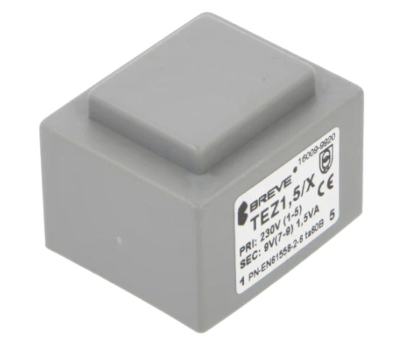 Transformator 9V, retea, PCB, 1x9V, 1.5VA, TEZ1.5/X230/9V