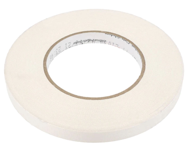 Banda electroizolanta, fibra de sticla, 12mmx55m, rola, alba, 3kV, 130C, 3M-27-12, 3M