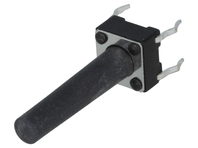 Microtach, push, 6x6mm, 19mm, SPST-NO, TACTM-619P-F
