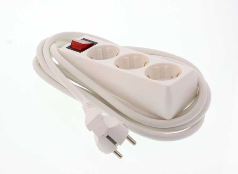 Prelungitor 3 cai, cu intrerupator, 3m, 3x1.5mm2, 16A, 3500W, EXTS-3S3M-SW/04