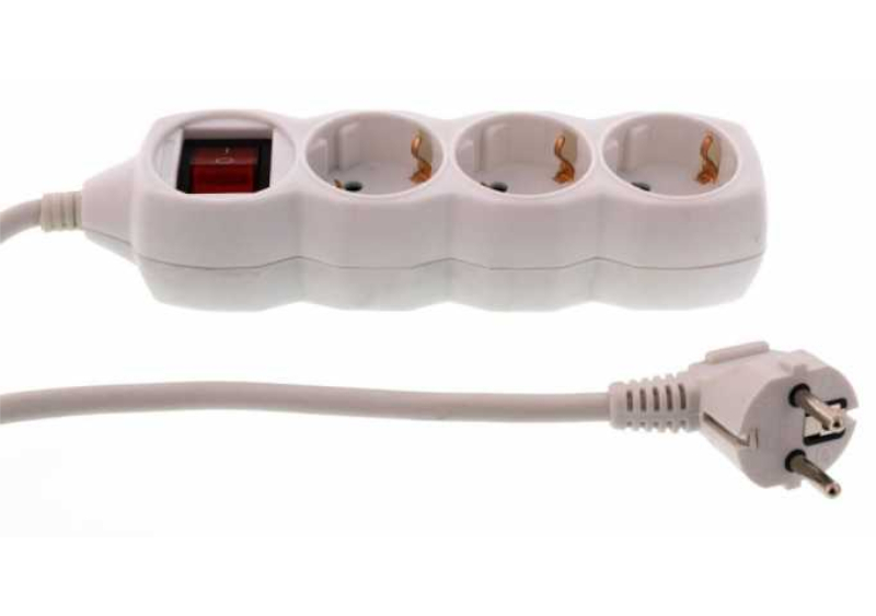 Prelungitor 3 cai, cu intrerupator, 3m, 3x1.5mm2, 16A, 3500W, EXTS-3S3M-SW/02