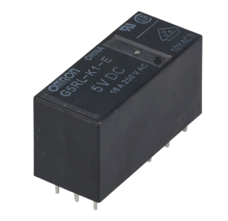 Releu 5VDC, SPDT, 16A, bistabil, 2 bobine, RM5, G5RL-K1-E-5DC, OMRON