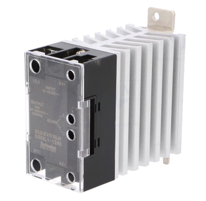 Releu Solid State, monofazat, cu radiator, 40A, 24-240VAC, SRHL1-1240, AUTONICS