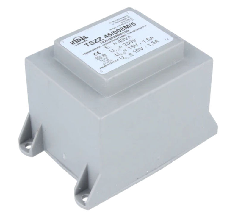 Transformator 2x15V, 1.5A, PCB, 45VA, TSZZ45/008M/5, INDEL