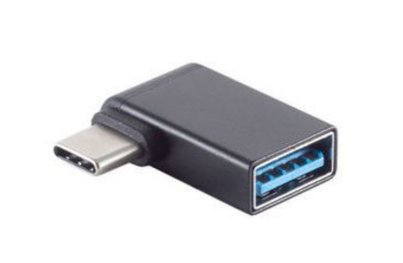 Adaptor USB-C mufa, USB-A 3.0 soclu, unghi 90, USBC3.0T/USBA3.0M/90