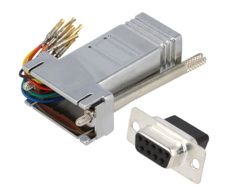 Adaptor D-Sub 9 pini mama, serial, ecranat, RJ45 soclu, 2112-0105-01, ENCITECH