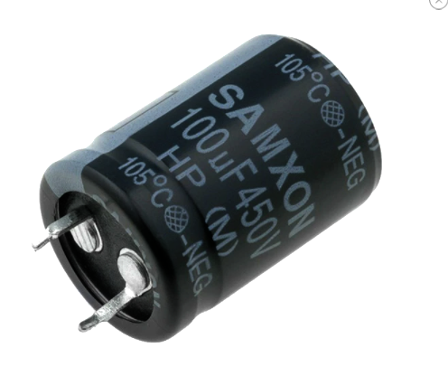 100uF/450V, Condensator, 25x30mm, 85C, 2000h, SAMXON