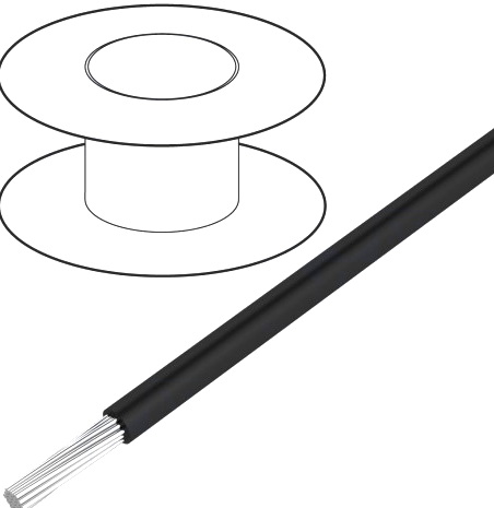 Conductor 1x70mm2, izolatie silicon, negru, 500V, 180C, HEAT180SIF-70BK