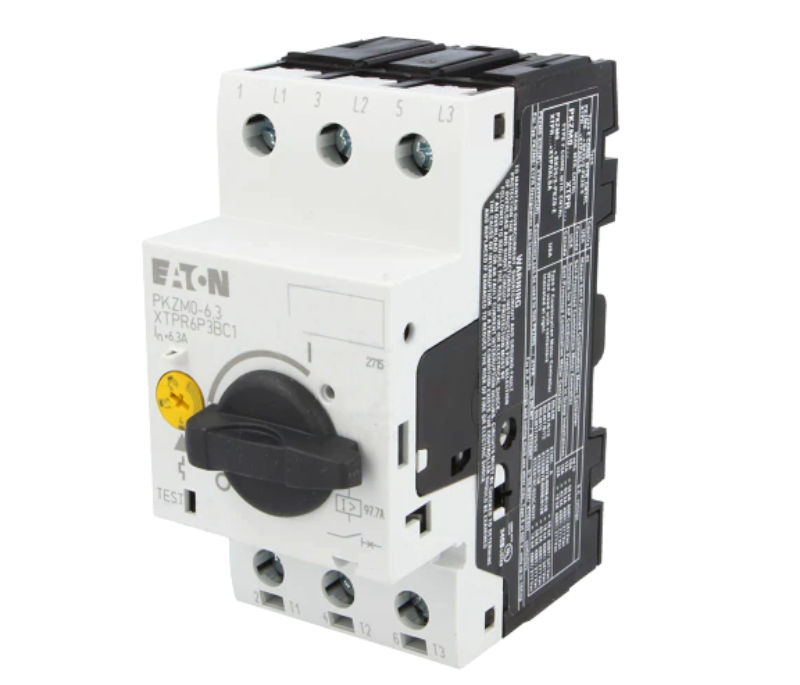 Disjunctor, magneto-termic, cu reglaj de curent, 4-6.3A, 3 poli, PKZM0-6.3, EATON