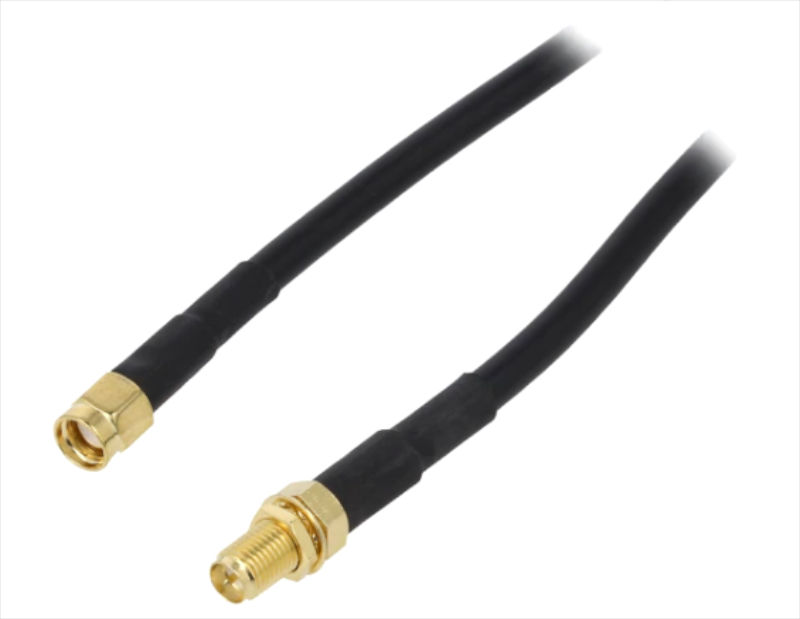 Cablu RG58, SMA, tata, mama, reverse, 50 ohmi, 1m, SMA-M/F-001, GOOBAY