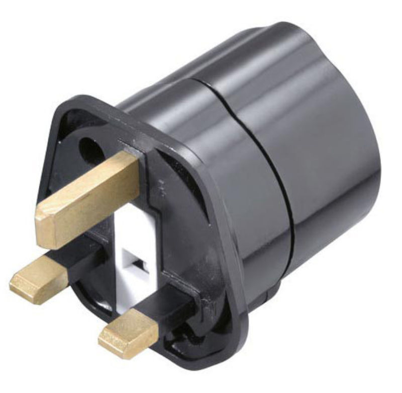 Adaptor universal, stecher, UK, negru, 13A, VIVANCO-28699, VIVANCO