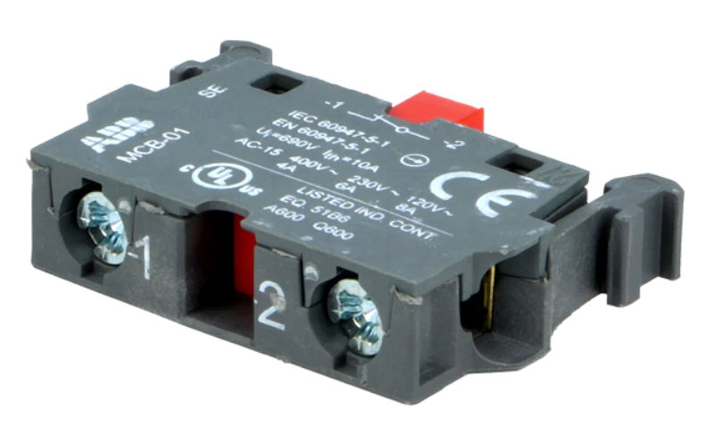 Element de contact, NC, 6A/240VAC, 5A/24VDC, 22mm, MCB-01, ABB