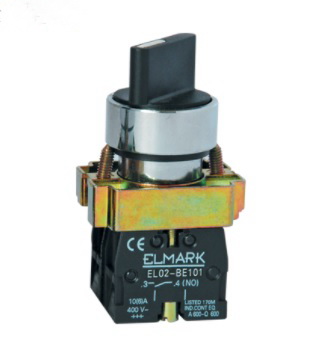 Intrerupator rotativ, ON-OFF-ON, 2x NO, 6A, 230VAC, EL2-BD33