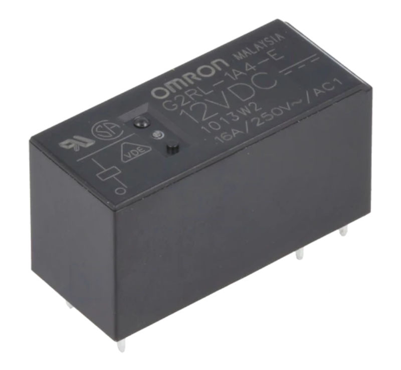 Releu 12V, miniatura, SPST-NO, 16A, 16A/24VDC, 16A/250VAC, G2RL-1A4-E-12DC, OMRON