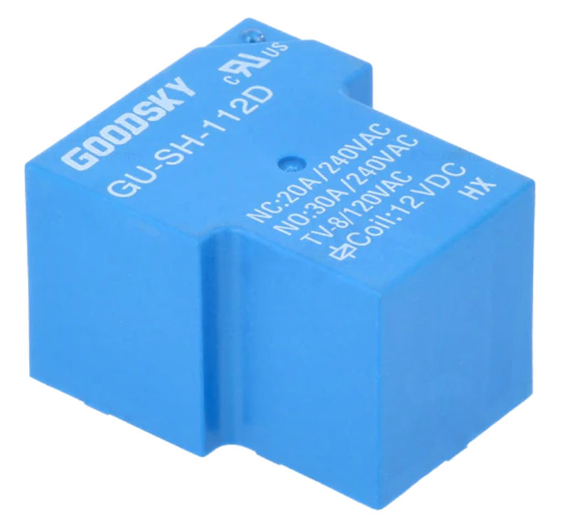 Releu auto 12VDC, 30A, SPDT, 6 pini, RM7.6, GU-SH-112D, GOODSKY