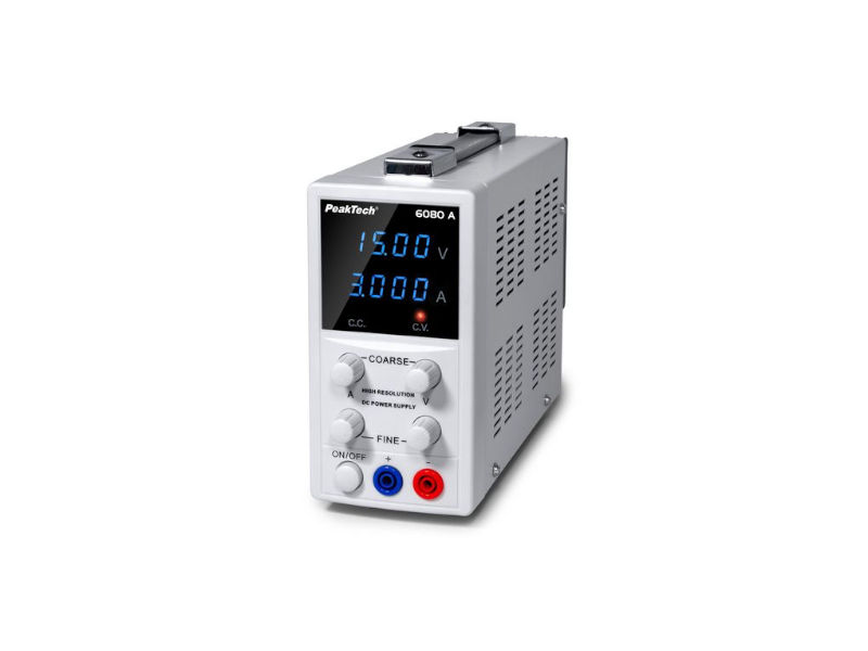 Sursa tensiune laborator, 1 canal, 0-15VDC, 0-3A, P6080A, PEAKTECH
