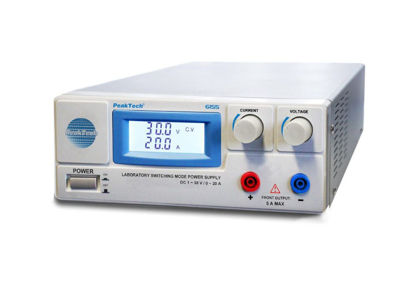 Sursa tensiune laborator, 1 canal, 0-30VDC, 0-20A, comutatie, P6155, PEAKTECH