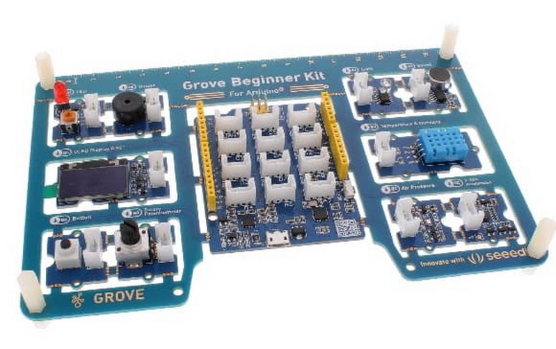 Starter kit, compatibil Arduino, pentru incepatori, 10 module senzori, 110061162, SEEED