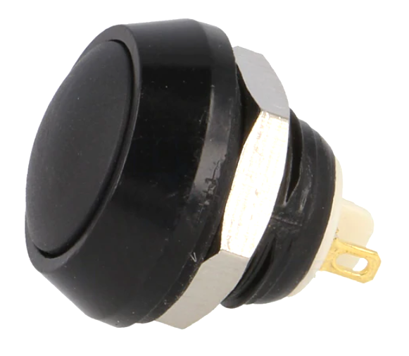 Întrerupător antivandal, OFF-(ON), SPST-NO, 2A/36VDC, orificiu montare Ø12mm, V12B-12N-A