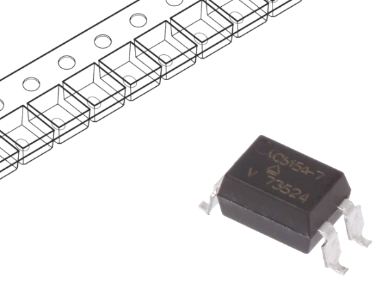 VO615A-7X017T, Optocoupler, Transistor Output, 1 Channel, SMD, VISHAY