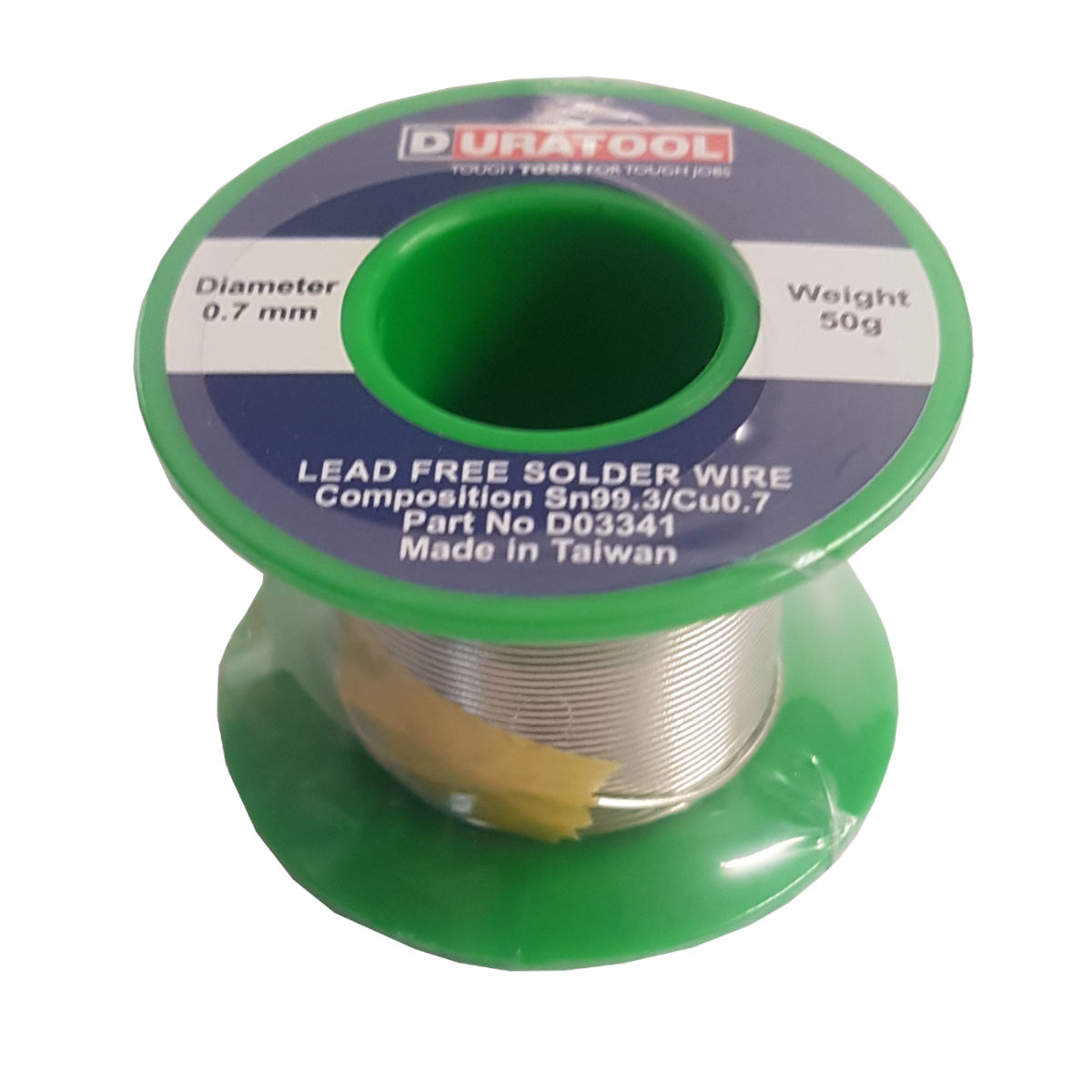 Aliaj lipit fara Pb; Sn99.3Cu0.7; fludor; 0.7mm; 50g;  228C, D03341, DURATOOL