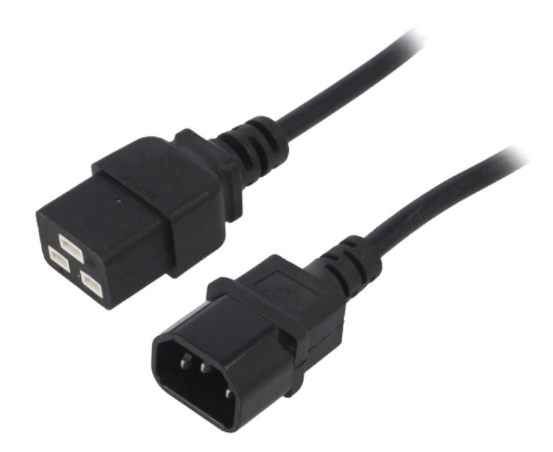 Cablu alimentare, IEC C19 mama, IEC C14 tata, negru, 1.8m, 3x1mm2, 10A, AK-UP-02, AKYGA