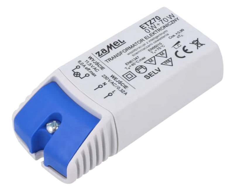 Sursa pentru lampi cu halogen, 230VAC, 11.5V, 70W, ETZ70, ZAMEL