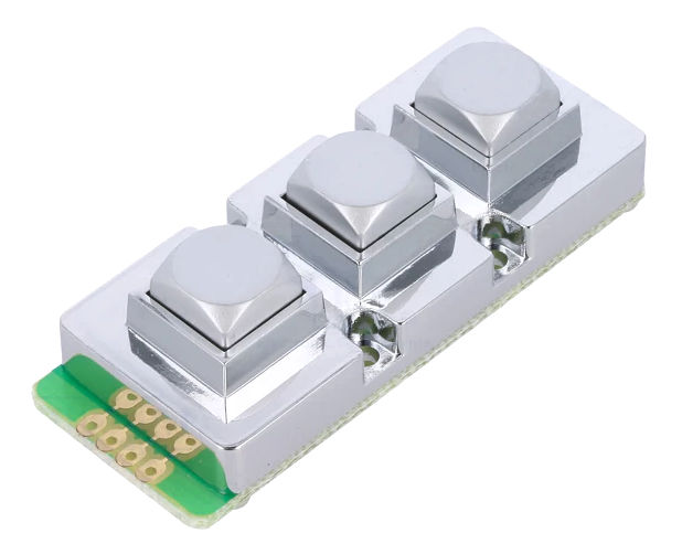 Tastatura, 3 butoane, fara marcaje, 24VDC, AK-103-B-SSS-WP-MM, ACCORD