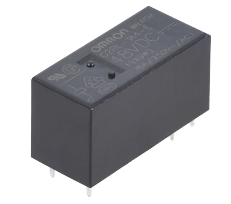 Releu 48V, miniatura, SPST-NO, 12A, 12A/24VDC, 12A/250VAC, RM3.5, G2RL-1A4-E-48DC, OMRON