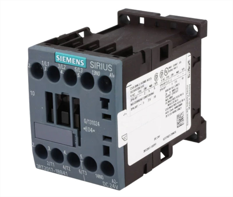 Contactor 12A, 24VDC, 3xNO, 1xNO aux, DIN, pe panou, 3RT2017-1BB41, SIEMENS