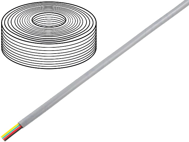 Cablu telefonic, 2 fire, alb, CTP-2-TEL