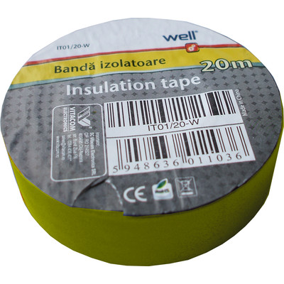 Banda izolatoare, 19mmx20m, 20m, GALBEN-VERDE, IT01/20YG