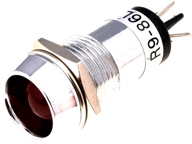 Lampa semnalizare, 12V, LED, GALBEN, orificiu montare 14.2mm, ILL16-12Y