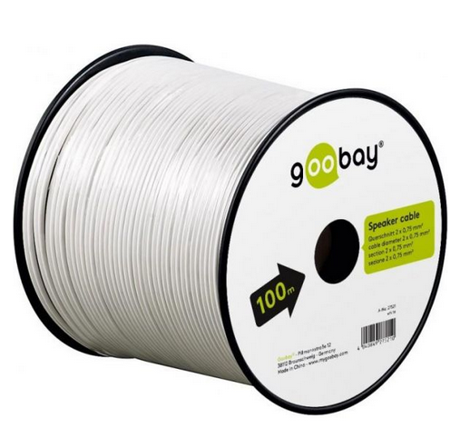 Cablu difuzor, 2x0.75mm2, alb, LSP-CCA0.75WE