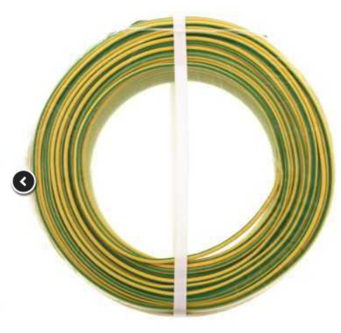 Conductor 2.5mm2, litat, izolat, PVC, MYF, galben-verde, H07V-U2.5