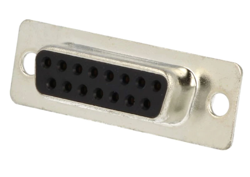 Conector D-SUB, 15 pini, mama, pe cablu, DB15-SS, ENCITECH