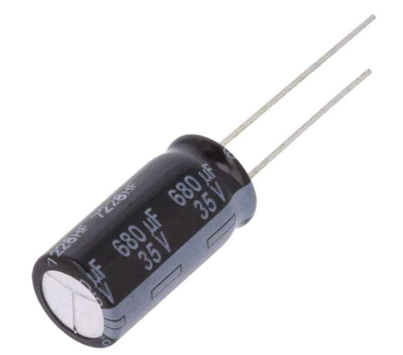 680uF/35V, Condensator electrolitic, low ESR, 10x20mm, RM5, EEUFR1V681, PANASONIC