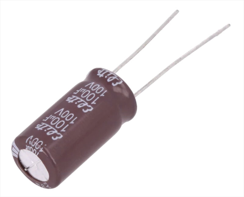 100uF/100V, Condensator electrolitic, low esr, 10x25mm, RM5, EY2A101MP51020, ELITE