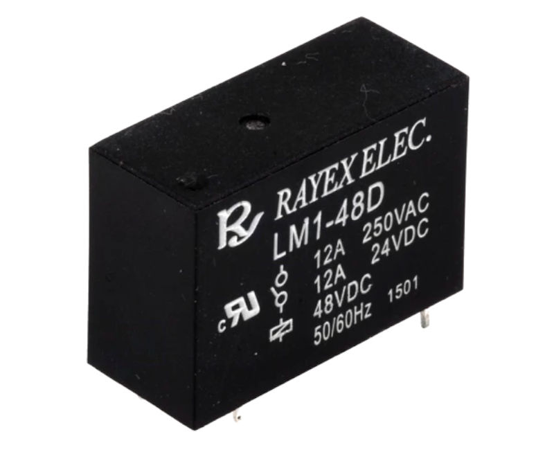 Releu 48VDC, SPDT, 8A, RM3.5, LM1-48D, RAYEX ELECTRONICS