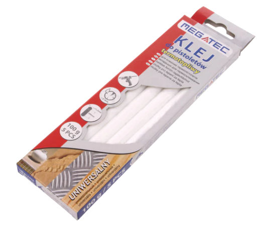 Rezerva plastic, adeziv termofuzibil, set 5 buc, universal, alb, 11mm, BN1021C-UN-BIA, MEGATEC