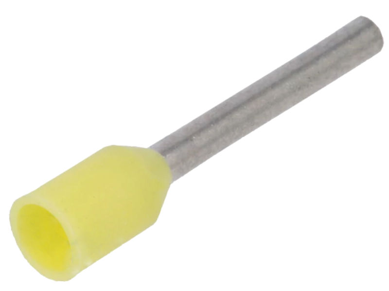 Terminal cablu, galben, teaca metalica, izolat, Cu, 8x0.25mm2, TUL-RI-00208/YE, ERGOM