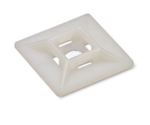 Suport colier cablu, baza, adeziv, 28x28mm;  alb, 1 buc,  BMB0902
