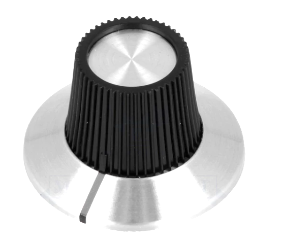 Buton potentiometru, flansa, ax 6mm, RN-113B