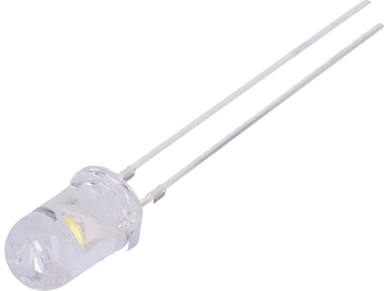Led 5.5-20V, 5mm, alb cald, 8000mcd, circuit stabilizator, OSM5DK5A31A-CRLED14