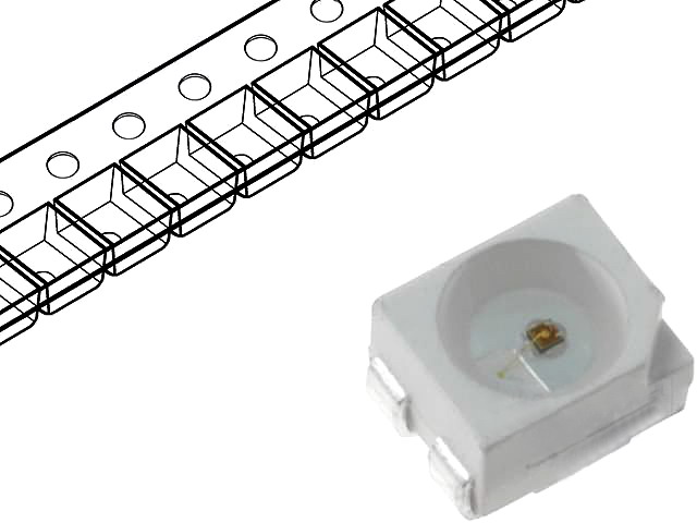 LED SMD, 3528, rosu, 1800mcd, 2-2.8V, PLCC4, OSR5PAS3C1A