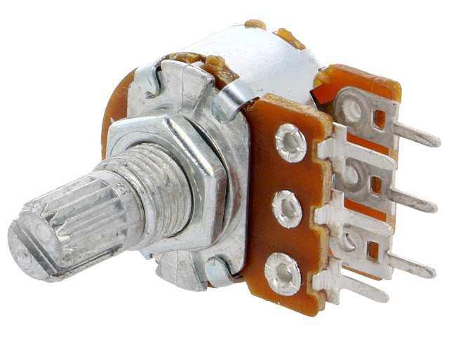 Potentiometru 100K, stereo, log, R16148-1B-2-A100K