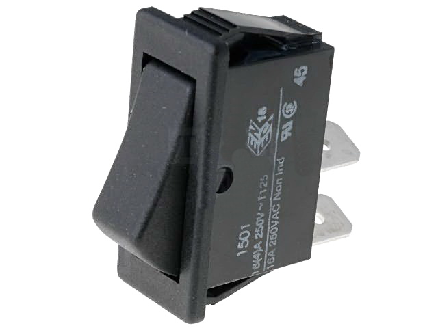 Intrerupator basculant monostabil; (ON)-OFF, 16A, 2 pini, SPST, orificiu montare 28.2x11.5mm, C1501ATMBB, BULGIN