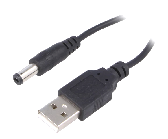 Cablu, mufa DC, USB A mufă, DC, 3.5/1.35 mufă; 5A, drept; negru; 0,8m, AK-DC-03, AKYGA