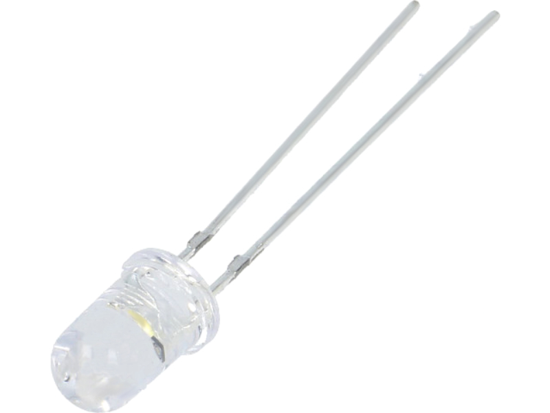 Led 5.5-20V, 5mm, alb cald, 14400mcd, convex, circuit stabilizator, OSM5DK5111A-CRLED14